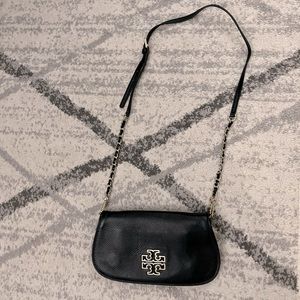Tory Burch Crossbody/Clutch Black Pebble Leather